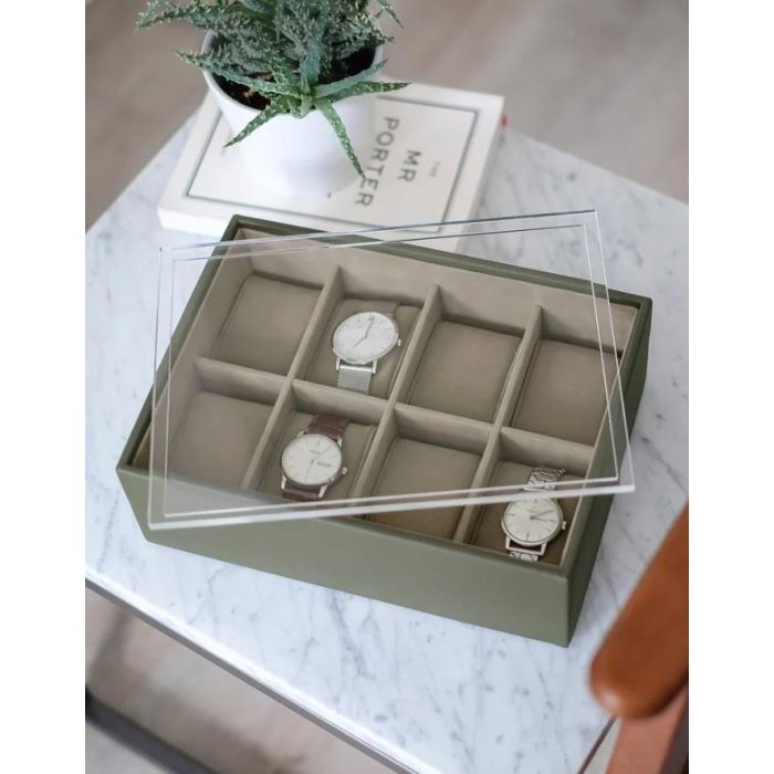 Stackers Olive Green Watch Box